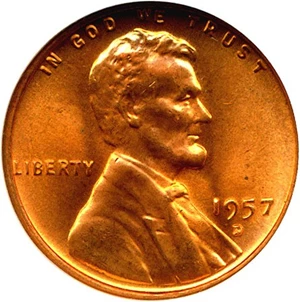 image for: 1957-D 1c NGC MS67 RD