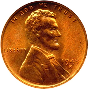 image for: 1945-S 1c NGC MS67 RD