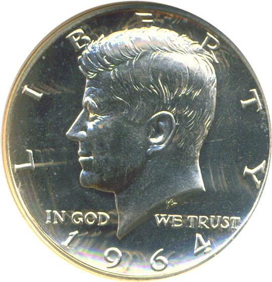 image for: 1964 50c Accent Hair NGC Proof 67