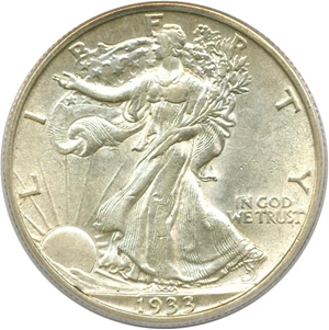 image for: 1933-S 50c PCGS AU50 * OGH *