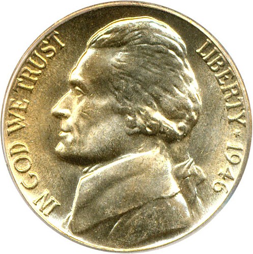 image for: 1946-D 5c  PCGS MS65 FS