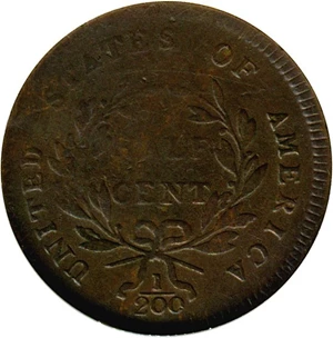 image for: 1797 1/2c DGS F15 (1 Above 1, Lightly Cleaned, Lightly Scratched)