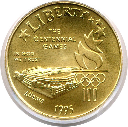 image for: 1995-W $5 Olympic Stadium PCGS MS70 