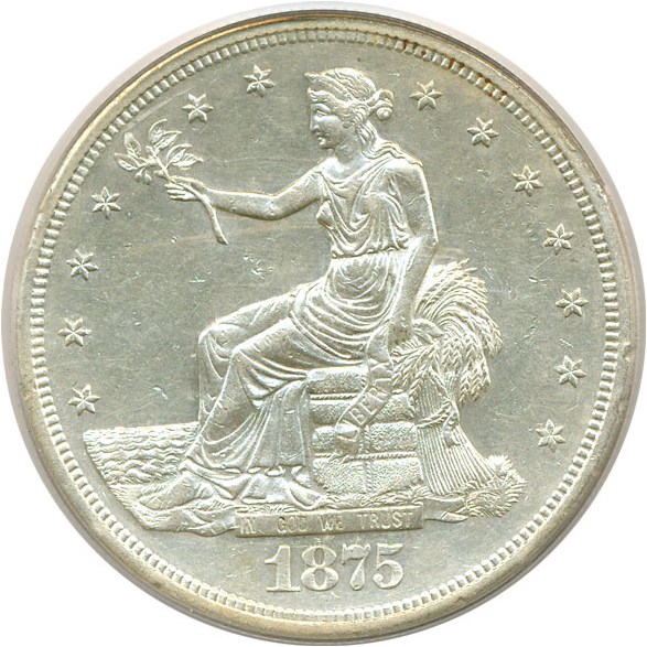 image for: 1875-S/CC Trade$  PCGS AU55
