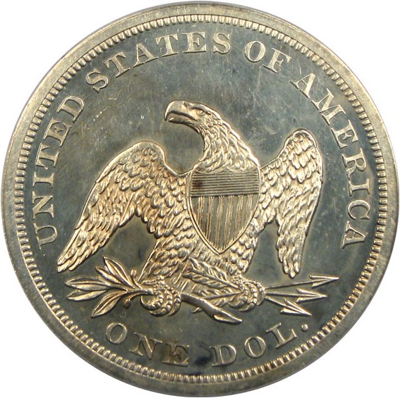 image for: 1863 $1  PCGS Proof 63 Cameo