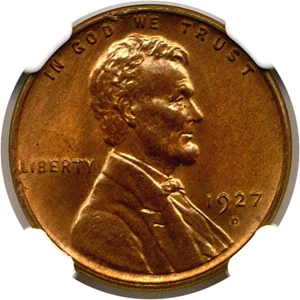 image for: 1927-D 1c NGC MS65 RB