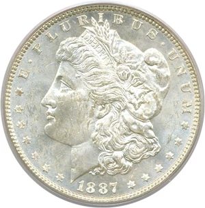 image for: 1887/6 $1 PCGS MS63
