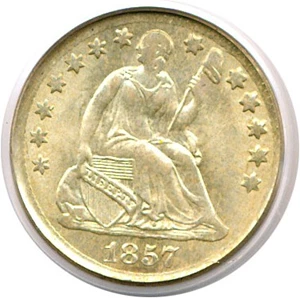 image for: 1857 H10c PCGS MS64