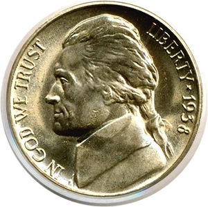image for: 1938-D 5c Jefferson PCGS MS66 FS