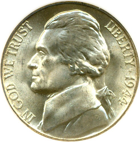 image for: 1944-P 5c  NGC MS66