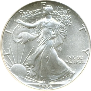 image for: 1986 $1 Silver Eagle NGC MS70