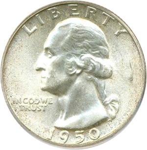 image for: 1950 25c PCGS MS66