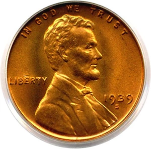 image for: 1939-S 1c PCGS MS67 RD