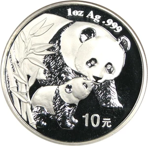 image for: China: 2004 10 Yn Panda Silver NGC MS70
