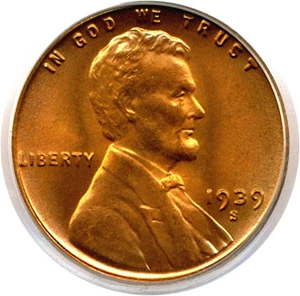 image for: 1939-S 1c PCGS MS67 RD
