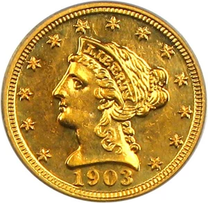 image for: 1903 $2 1/2 PCGS/CAC Proof 58
