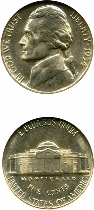 image for: 1954-D 5c NGC MS66