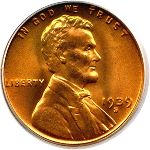 image for: 1939-S 1c PCGS MS67 RD