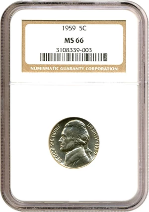 image for: 1959 5c NGC MS66
