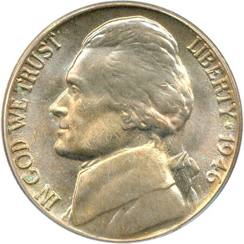 image for: 1946-D 5c  PCGS MS66 FS