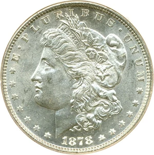 image for: 1878 7/8TF $1 Weak DGS MS62 (VAM-33 Dbl Legs, Lightly Cleaned)
