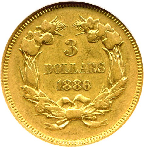 image for: 1886 $3  NGC XF40