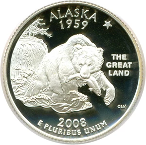 image for: 2008-S 25c Alaska-Silver PCGS Proof 69 DCameo