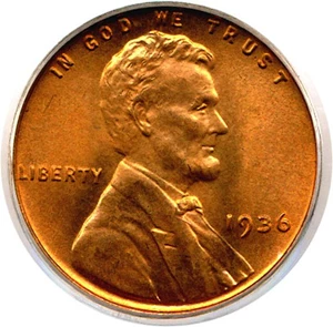image for: 1936 1c PCGS MS66 RD