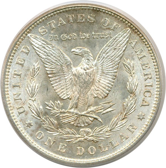 image for: Top 100 VAM: 1896 $1 PCGS MS63 (VAM 4 Doubled Stars)