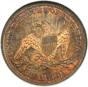 image for: 1841 25c NGC/CAC MS64