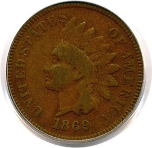 image for: 1869 1c PCGS/CAC VG-8