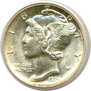 image for: 1924-D 10c PCGS MS64 FB