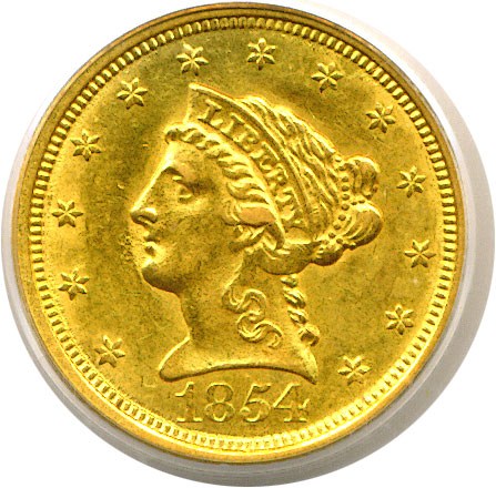 image for: 1854-O $2 1/2  PCGS AU55