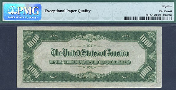 image for: Fr.2212G 1934A $1,000  PMG AU55 EPQ  [G00220286A]