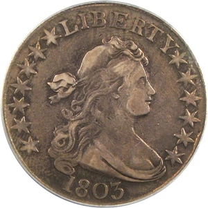 image for: 1803 50c Large 3 PCGS XF40