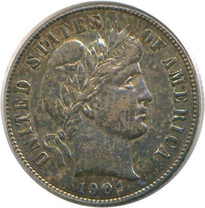 image for: 1904-S 10c  PCGS XF40