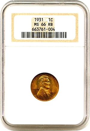 image for: 1931 1c NGC MS66 RB
