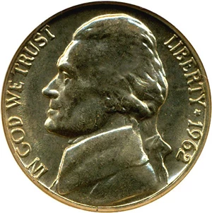 image for: 1962-D 5c NGC MS66 ex: Omaha Bank Hoard