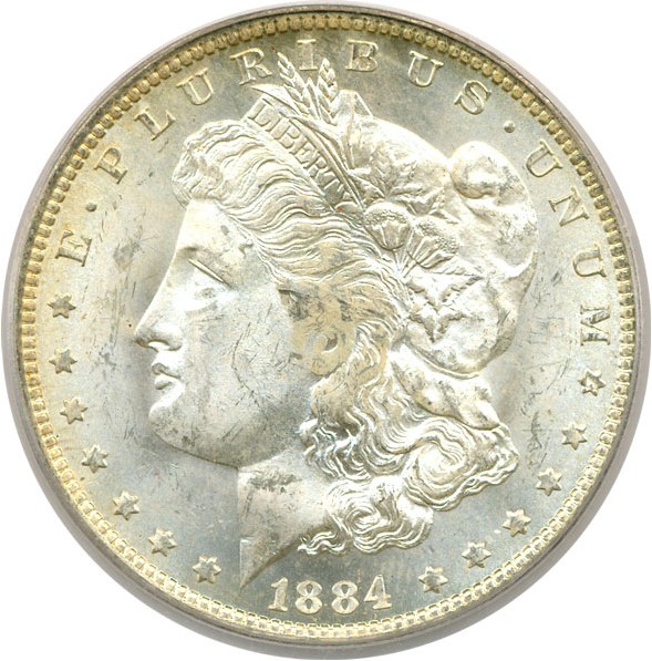 image for: Hot 50 VAM: 1884-O $1 PCGS MS62 (VAM 25 Date in Denticles)