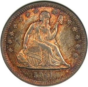 image for: 1841 25c NGC/CAC MS64