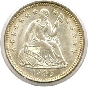 image for: 1843 H10c PCGS/CAC MS66