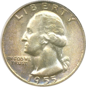image for: 1955 25c PCGS MS66 * Color *