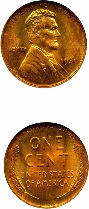 image for: 1931 1c NGC MS66 RB