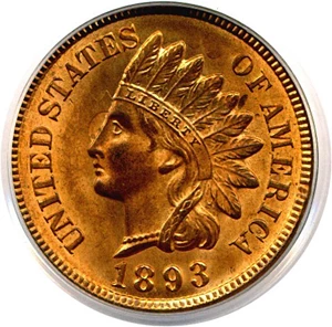 image for: 1893 1c PCGS MS64 RB