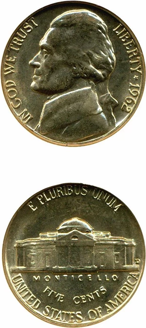 image for: 1962-D 5c NGC MS66 ex: Omaha Bank Hoard