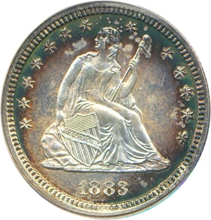 image for: 1883 25c PCGS Proof 64 * Color *