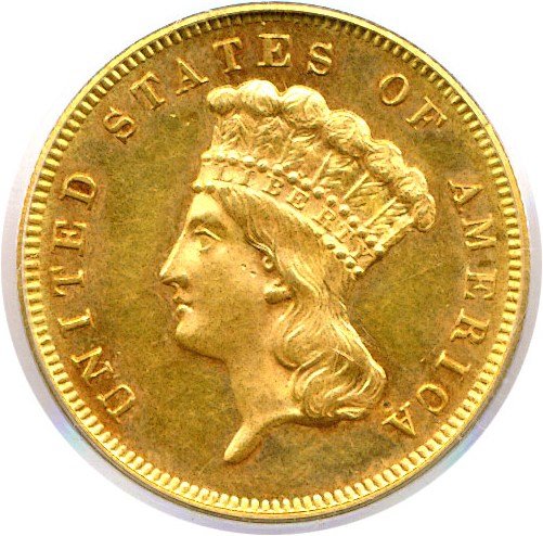 image for: 1883 $3  PCGS MS61