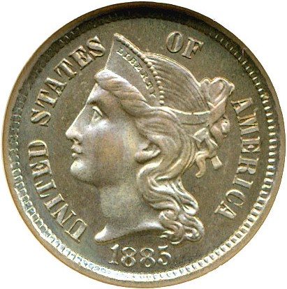 image for: 1885 3cN  NGC Proof 66