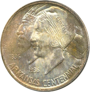 image for: 1935 50c Arkansas PCGS MS64
