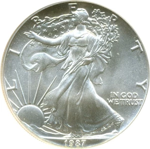 image for: 1987 $1 Silver Eagle NGC MS69